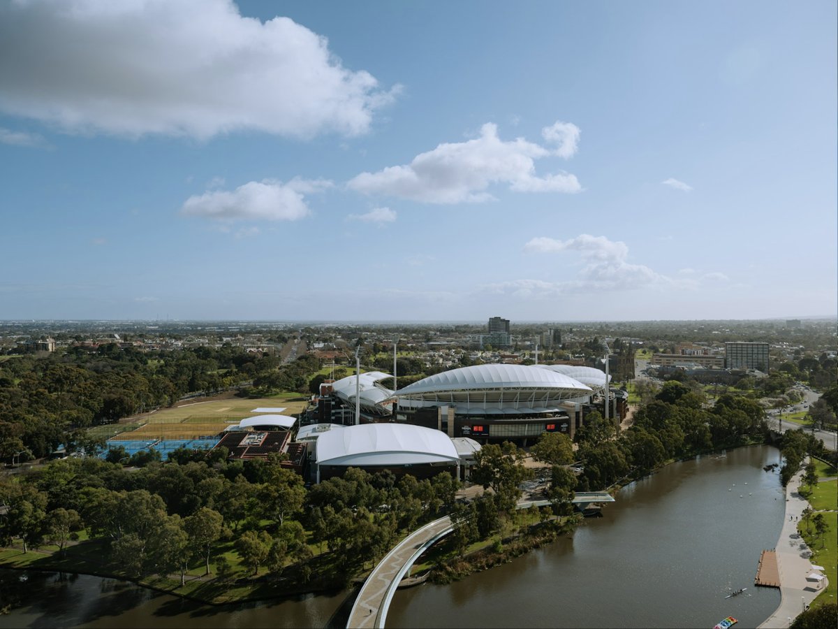 Adelaide Oval and the River Torrens