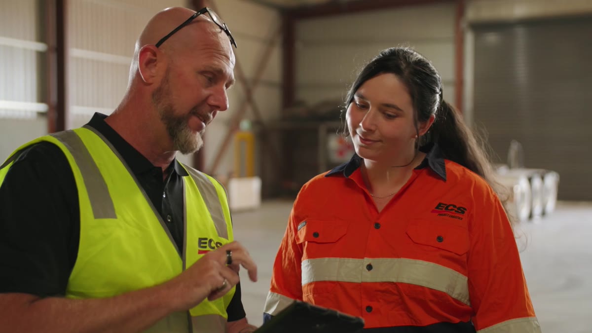 Still from ECS Project Logistics Induction