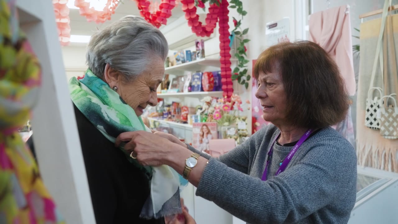 Still from Mayflower Volunteer Film: Gift Shop
