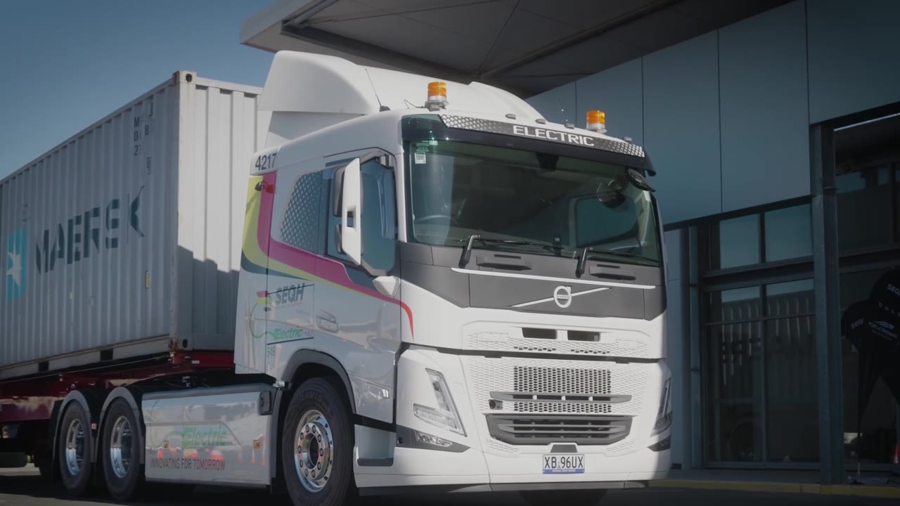 Still from Volvo Trucks x SEQH Electric Truck Handover