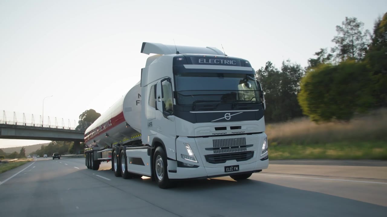 Still from Volvo Trucks x NSW RFS Electric Truck Road Trip